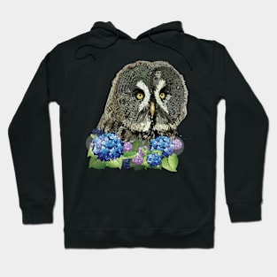 Gray owl Hoodie